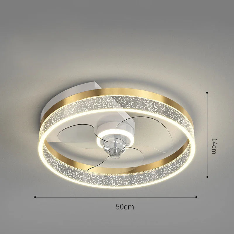 DecorBites™ Ceiling Fan Light with Invisible Blades, Remote Control, Modern Design, Silent Operation