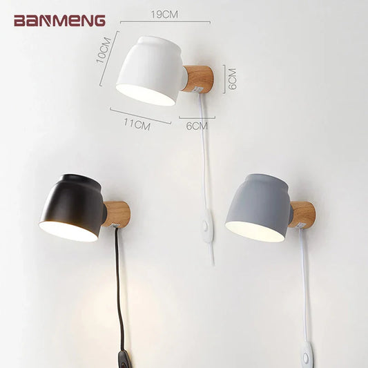 DecorBites™ LED Wall Lamp with E14 Light Source and Switch for Indoor Illumination