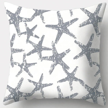 DecorBites™ Grey Geometry Leaves Floral Stripes Plaids Print Lumbar Pillow Case