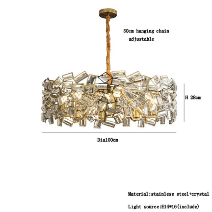 DecorBites™ Crystal Chandelier: Modern Bedroom Lighting Fixture for Home Decoration
