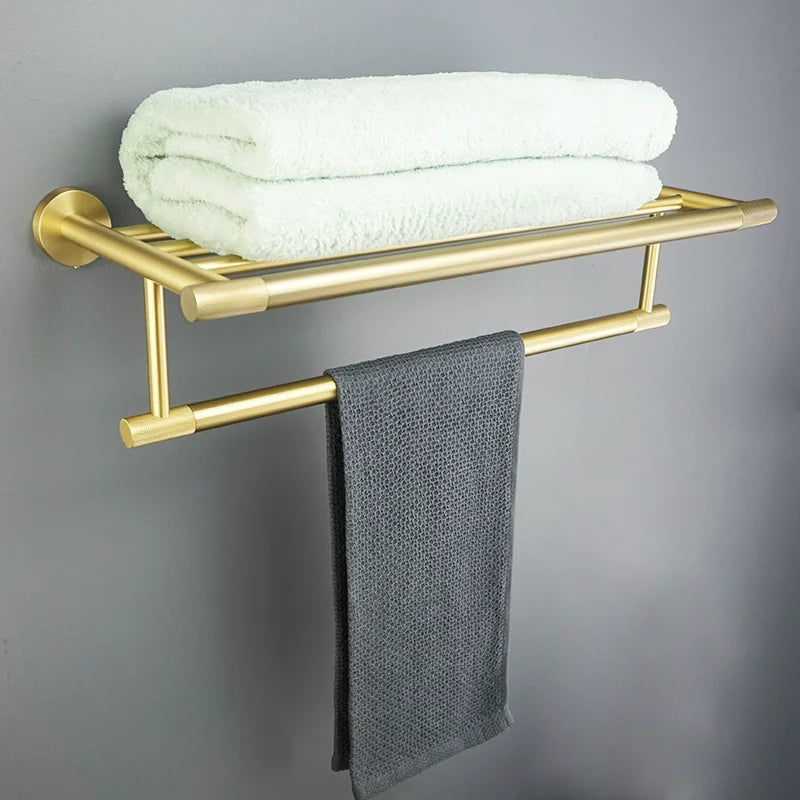 DecorBites™ Brushed Gold Bathroom Accessories Set