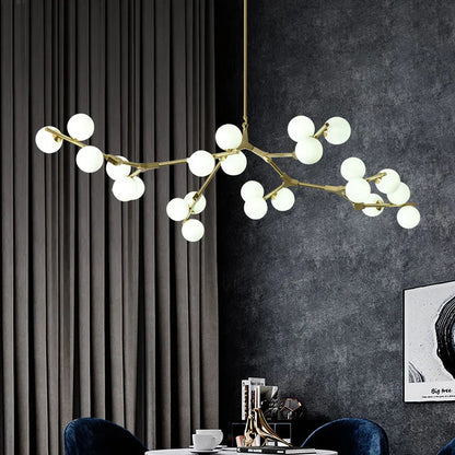 DecorBites™ Glass Balls LED Pendant Lights: Modern Branches Style Chandeliers for Living Room