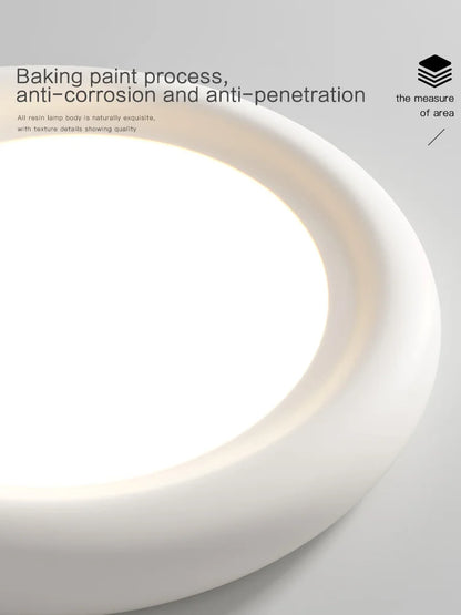 Lámpara de techo LED color crema DecorBites™ para habitación de niña - Iluminación moderna y minimalista para dormitorio principal