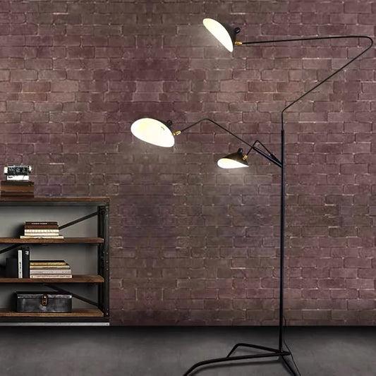 DecorBites™ Black Serge Mouille Tripod Floor Lamp - Loft Industrial Standing Lamp