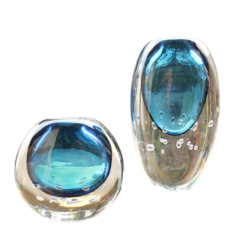 DecorBites™ Jarrón de cristal tipo terrario para decoración del hogar