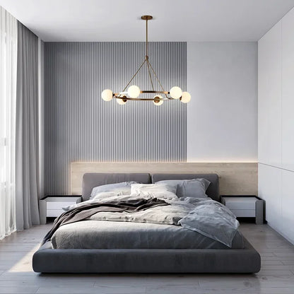 ثريا LED زجاجية بتصميم كرة ديكور بايتس™، مصباح معلق بتصميم نورديك عصري