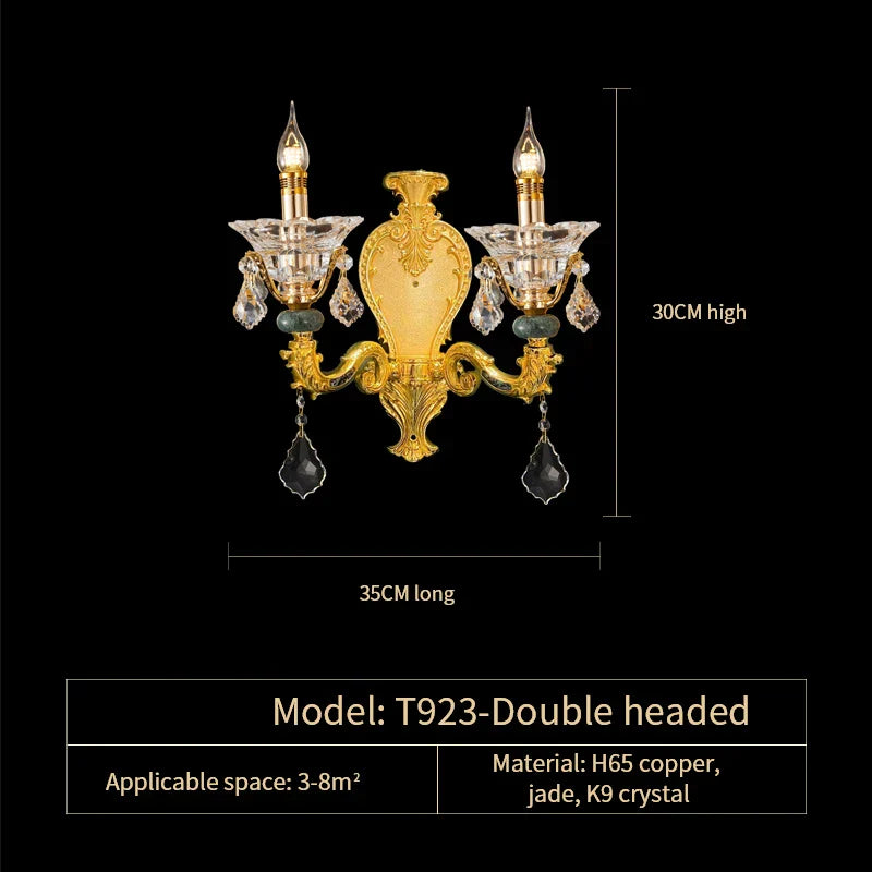 Copper Crystal Chandelier 34-Head D163cm