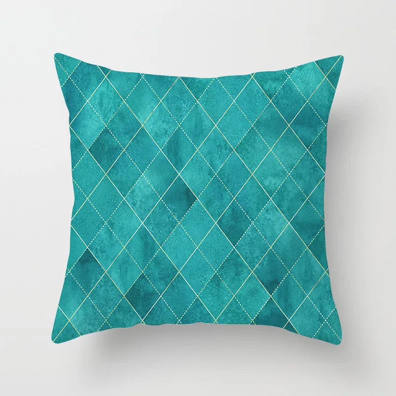 Geometric Leaf Feather Cushions