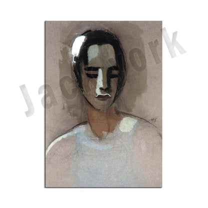 Decorbites™ Abstract Vintage-Ausstellungsplakat-Set - Helene Schjerfbeck, Zirkusmädchen, Blondes Mädchen