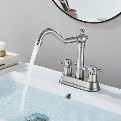 DecorBites™ Black Brass Waterfall Basin Faucet - Single Handle Vanity Tap