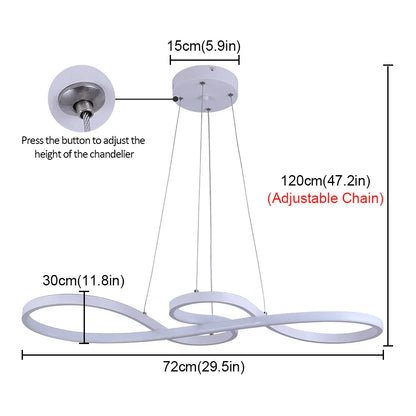 ثريا LED أكريليكية من DecorBites™ مزودة بمصباح سقف بسيط للديكور الحديث