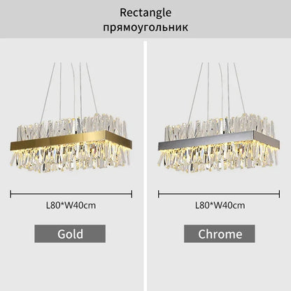 Lámpara colgante cromada con LED de cristal DecorBites™ para cocina, comedor y sala de estar