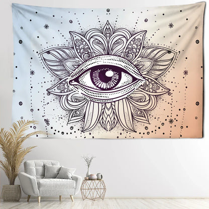 Decobites Orange Eye Tapestry Wall Hanging for Psychedelic Home Decor