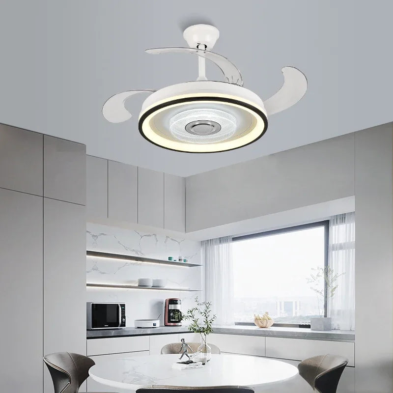 DecorBites™ Crystal Chandelier LED Ceiling Fan with Remote Control Switch