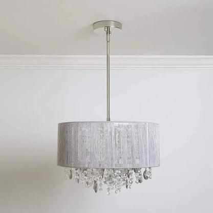 DecorBites™ Crystal Fabric Pendant Lamp: Modern Minimalist Style for Bedroom, Study Room & Restaurant.