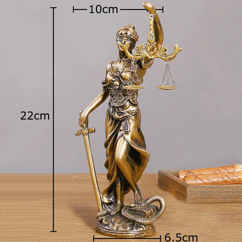 DecorBites™ Justice Goddess Resin Sculpture - Room Aesthetic Decor