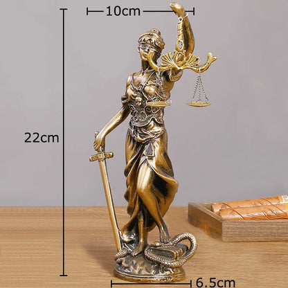 DecorBites™ Justice Goddess Resin Sculpture - Room Aesthetic Decor
