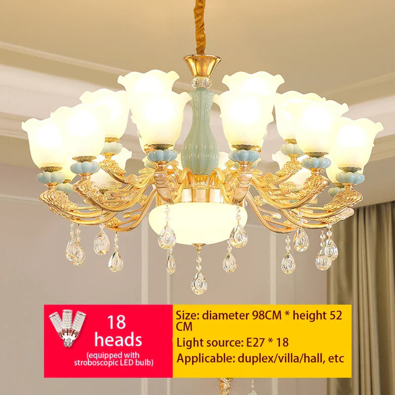 Decorbites™ Lámpara de Araña Europea de Lujo para Sala de Estar, Dormitorio, Comedor - Diseño Moderno y Elegante