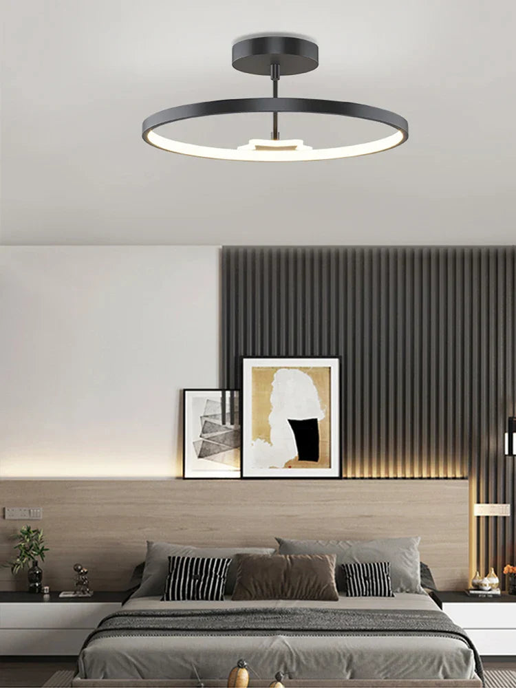 DecorBites™ Circular LED Ceiling Lamp with Remote Control for Bedroom & Aisle Lighting