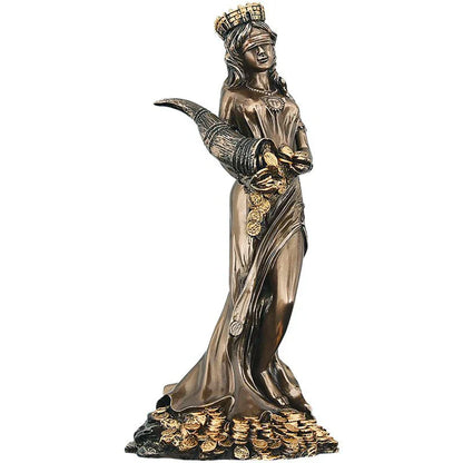 DecorBites™ Greek Wealth Goddess Fortuna Figurine Plouto Fortune Sculpture Decor Gift