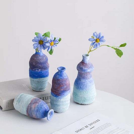 DecorBites™ Gradient Ceramic Vase - Tabletop Floral Decoration