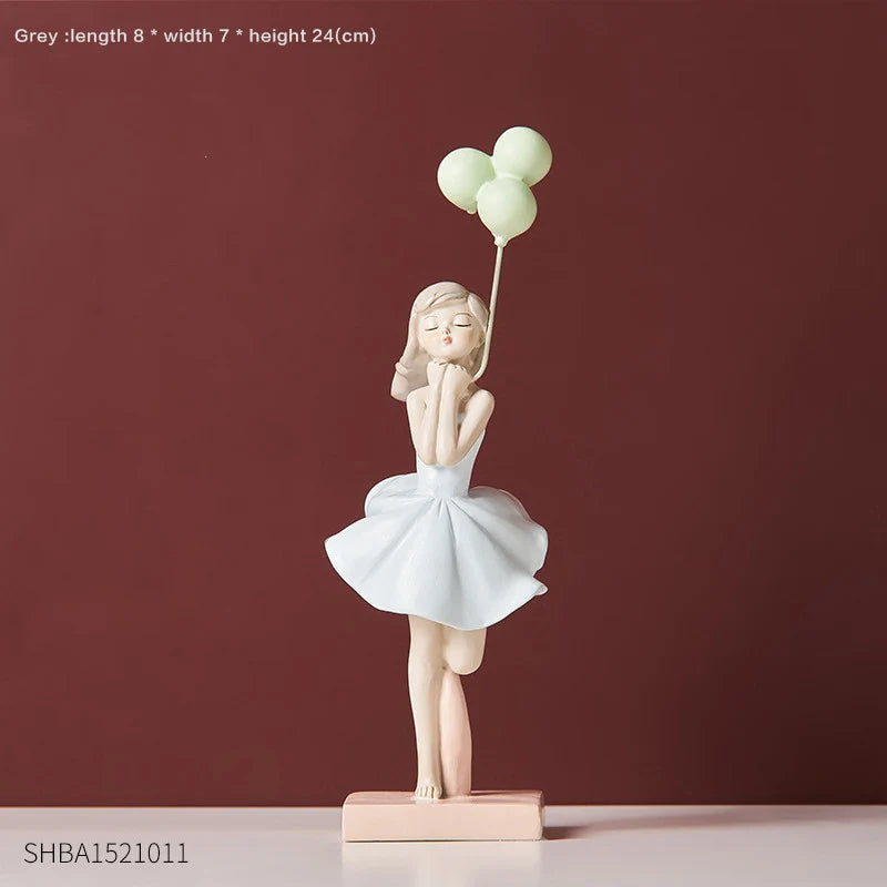 زينة منزلية من الراتنج على شكل بالونات من DecorBites™ للفتيات