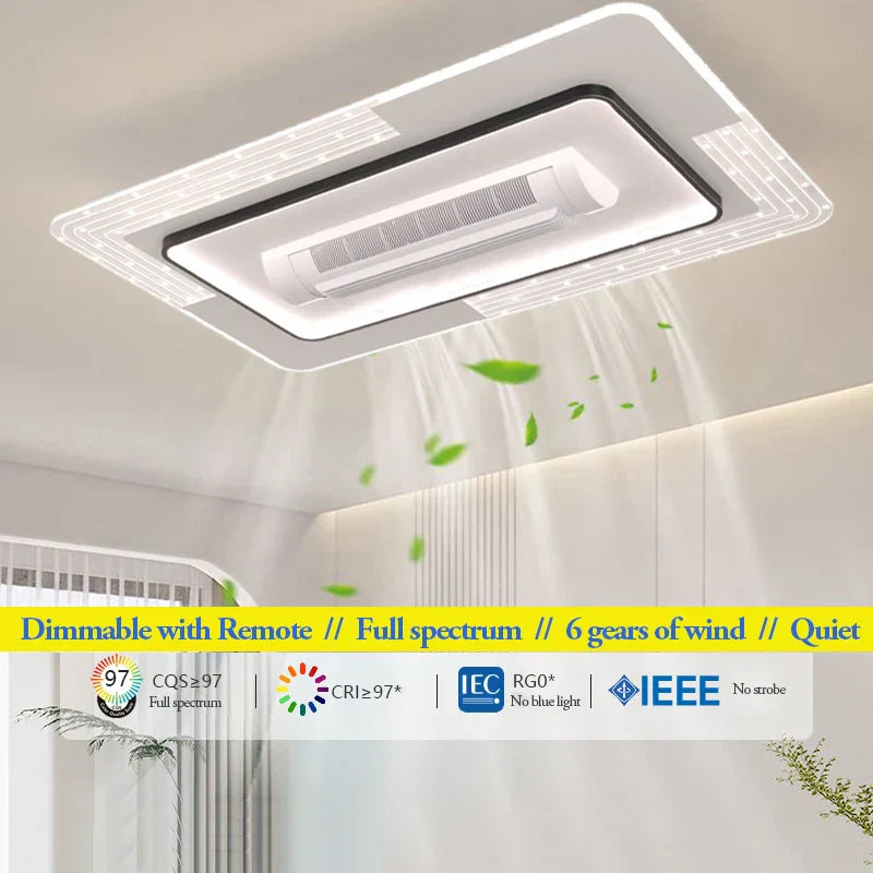 Decorbites™ Ventilador de Techo LED sin Aspas Regulable Remoto Iluminación Moderna Interior