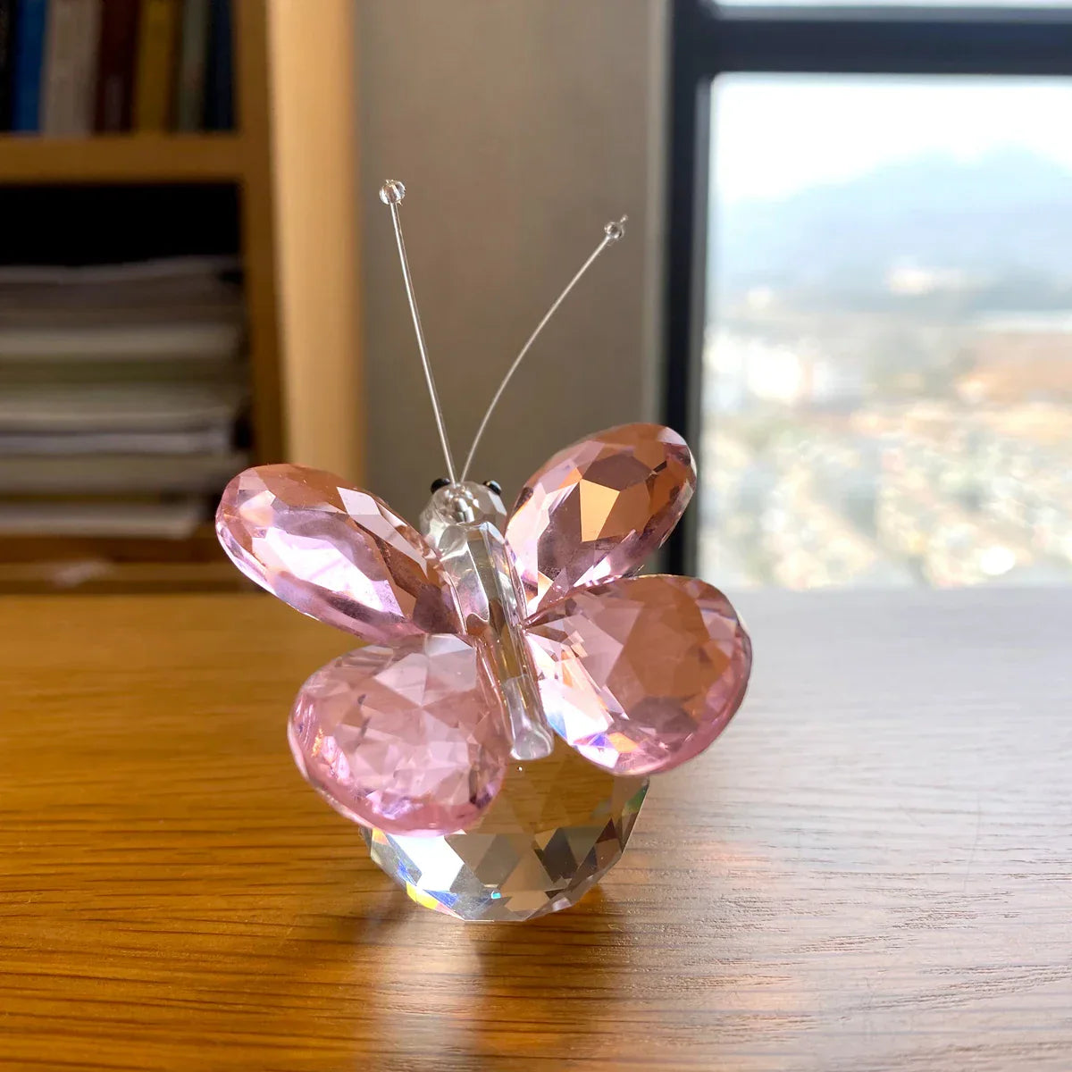 Figura de mariposa de cristal DecorBites™ Pisapapeles de vidrio, escultura, decoración navideña, regalo