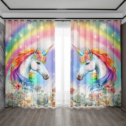 Decobites Unicorn Curtains for Home Decoration in Kitchen, Living Room, or Garden