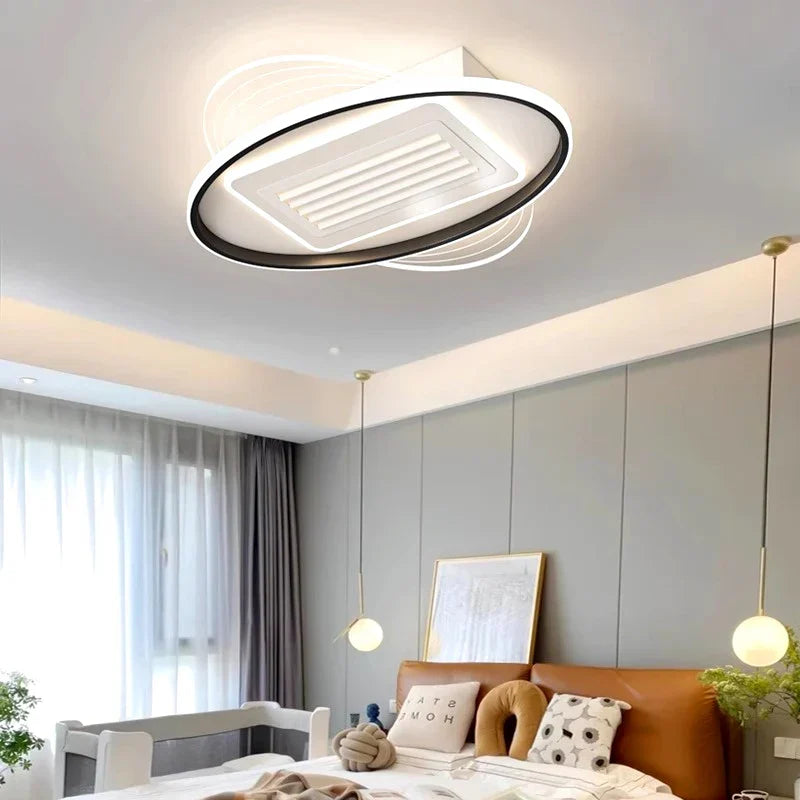 Bladeless LED Ceiling Fan Remote Kids Room