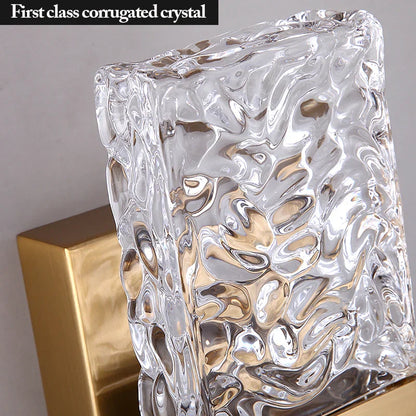 DecorBites™ Crystal LED Wall Sconces | Modern Corrugated Design for Living Room, Bedroom, Aisle