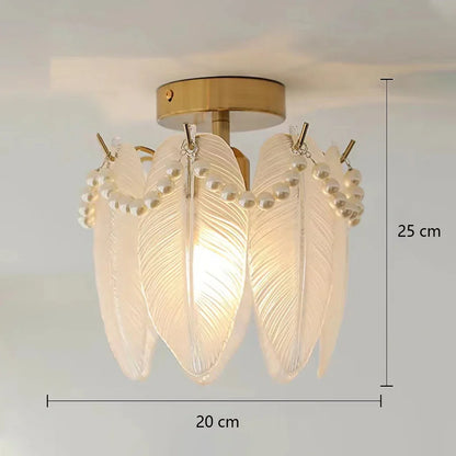 DecorBites™ Glass Shade Ceiling Light - Modern Minimalist Balcony Decor