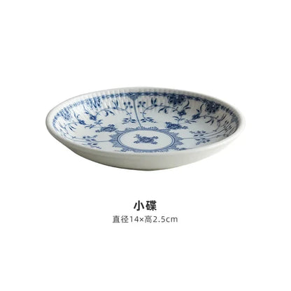 DecorBites™ Blue-and-White Ceramic Dining Set