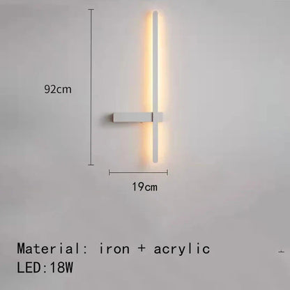 DecorBites™ LED Wall Lights: Modern Black White Aluminium Sconce Lamp for Living Room Bedroom