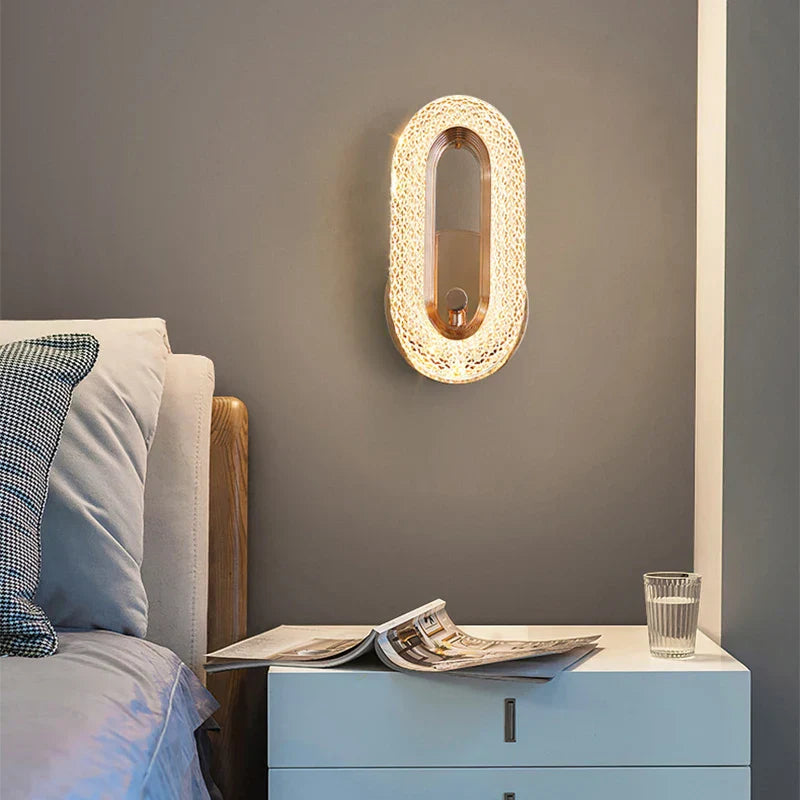 Lámpara de pared LED de cristal DecorBites™: Apliques nórdicos modernos para la decoración de la sala de estar o el dormitorio.