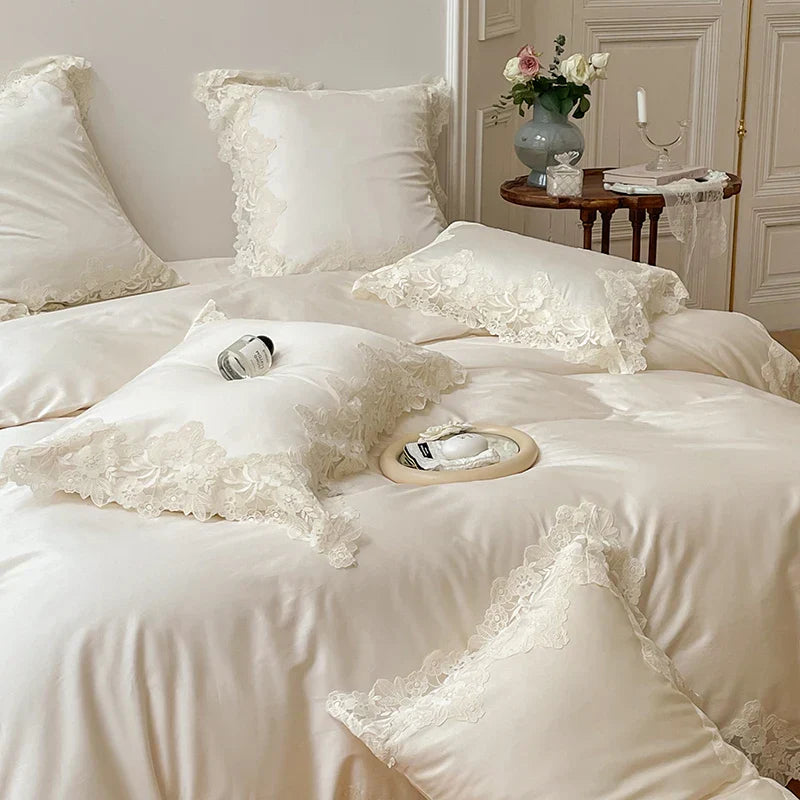 Juego de cama DecorBites™ French Wedding Chic de 1000 hilos de algodón egipcio