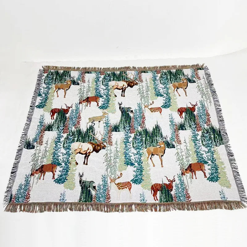 Manta para sofá DecorBites™ Jacquard: versátil manta de picnic para exteriores y funda para cama