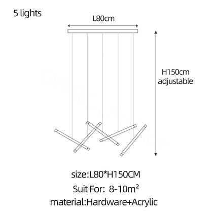 DecorBites™ LED Chandelier: Luxury Indoor Lighting for Living Room, Hall, Staircase