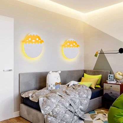 DecorBites™ Dino Egg LED Kids Wall Lamp: Cute Cartoon Bedside Light for Nursery Bedroom