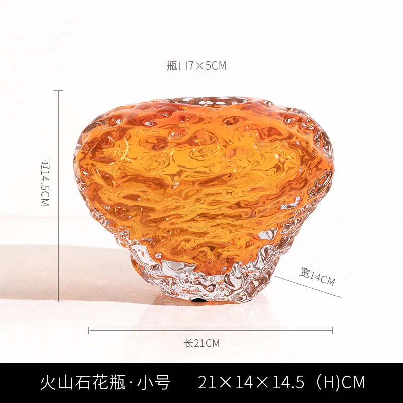 Decorbites™ Glasfarbenvasen Orange Blumendekoration Hydroponik-Terrarium Heimdekoration