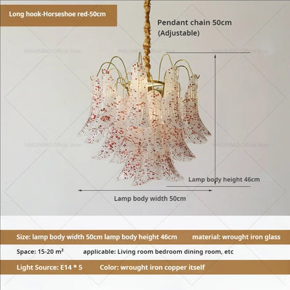 DecorBites™ Crystal Chandelier: French Light Luxury Retro Color Living Room Villa Dining Room Lamps