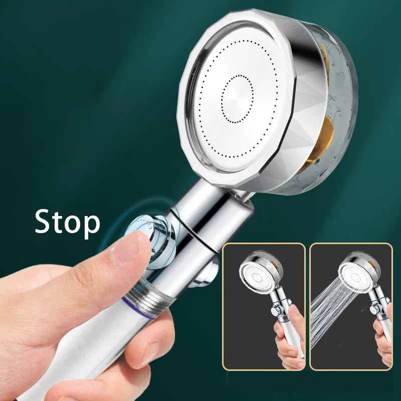 DecorBites™ High Pressure Shower Head with 360° Rotation & Water Saving Nozzle