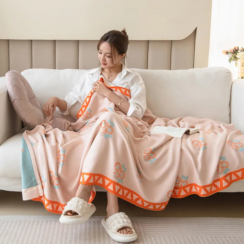 DecorBites™ Bamboo Four Layer Gauze Summer Quilt - Cool & Refreshing Thin Blanket