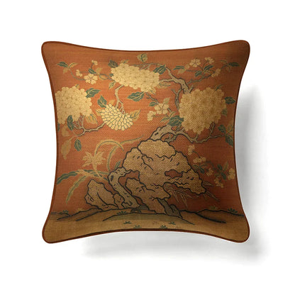 DecorBites™ Circular Swallows Floral Pillow Covers - Spring 2023 Collection