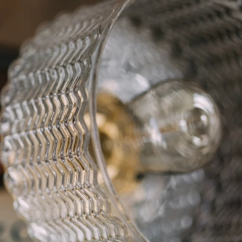 DecorBites™ Clear Glass LED Pendant Light Fixture with Copper Socket for Modern Home Decor