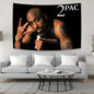 Decobites 2Pac Tapestry Hip-Hop Style Wall Hanging for Home Décor and Dormitory