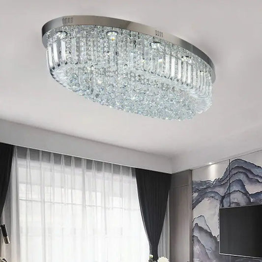 DecorBites™ Crystal Dining Room Ceiling Light Modern LED K9 Crystals Gold / Chrome