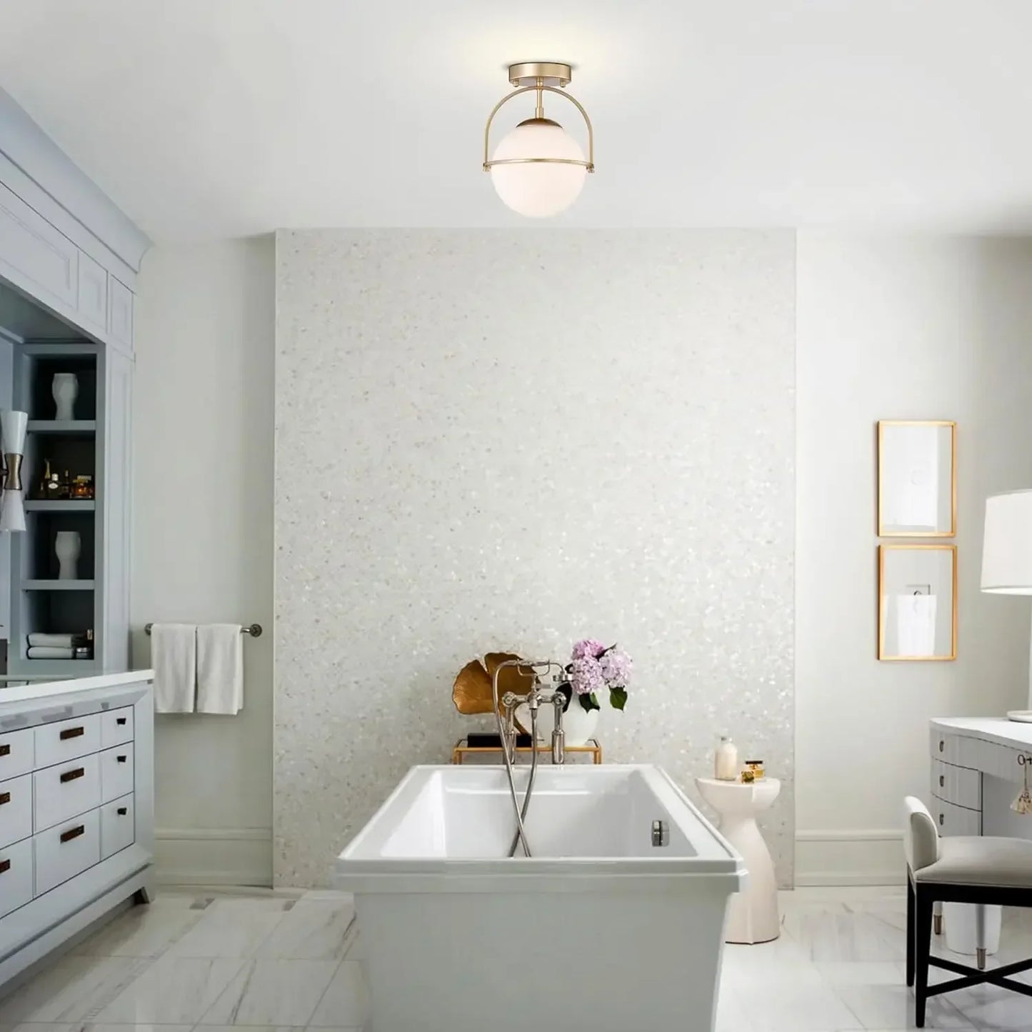 DecorBites™ Glass Ball Suspension Ceiling Light for Living Room