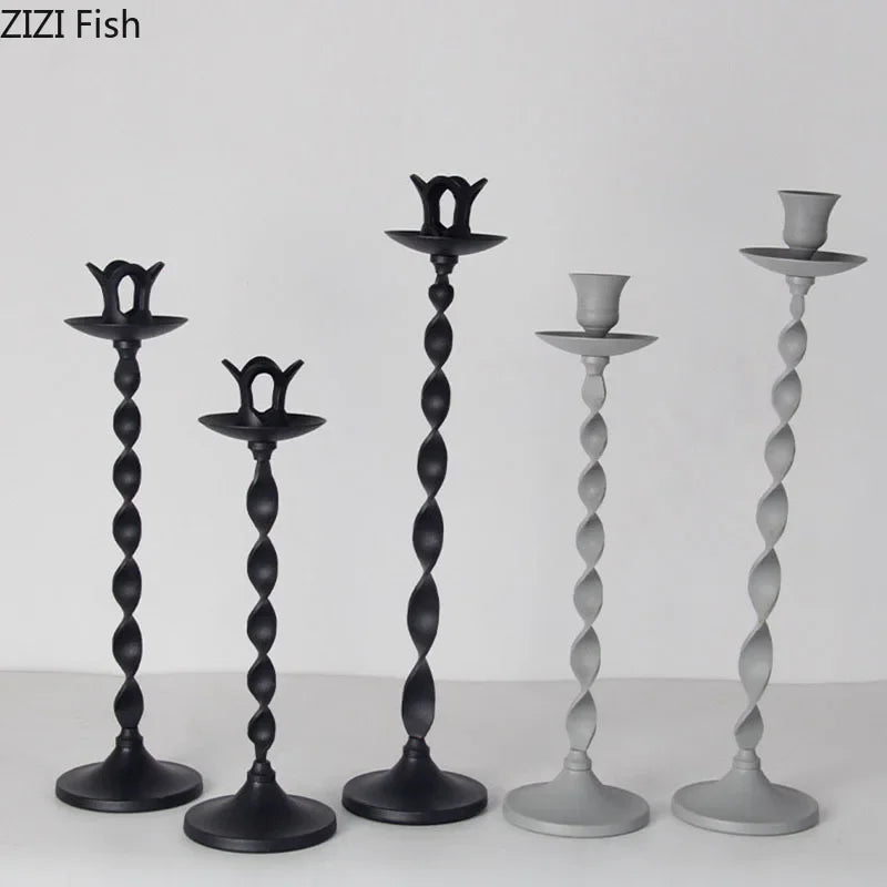 DecorBites™ Golden Candlestick Holder Desk Ornament Home Aroma Container