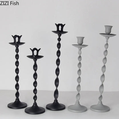 DecorBites™ Golden Candlestick Holder Desk Ornament Home Aroma Container